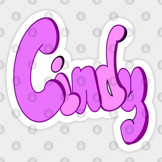 Top 10 best personalised gifts 2024 purple personalized  custom first name Cindy Sticker by Artonmytee